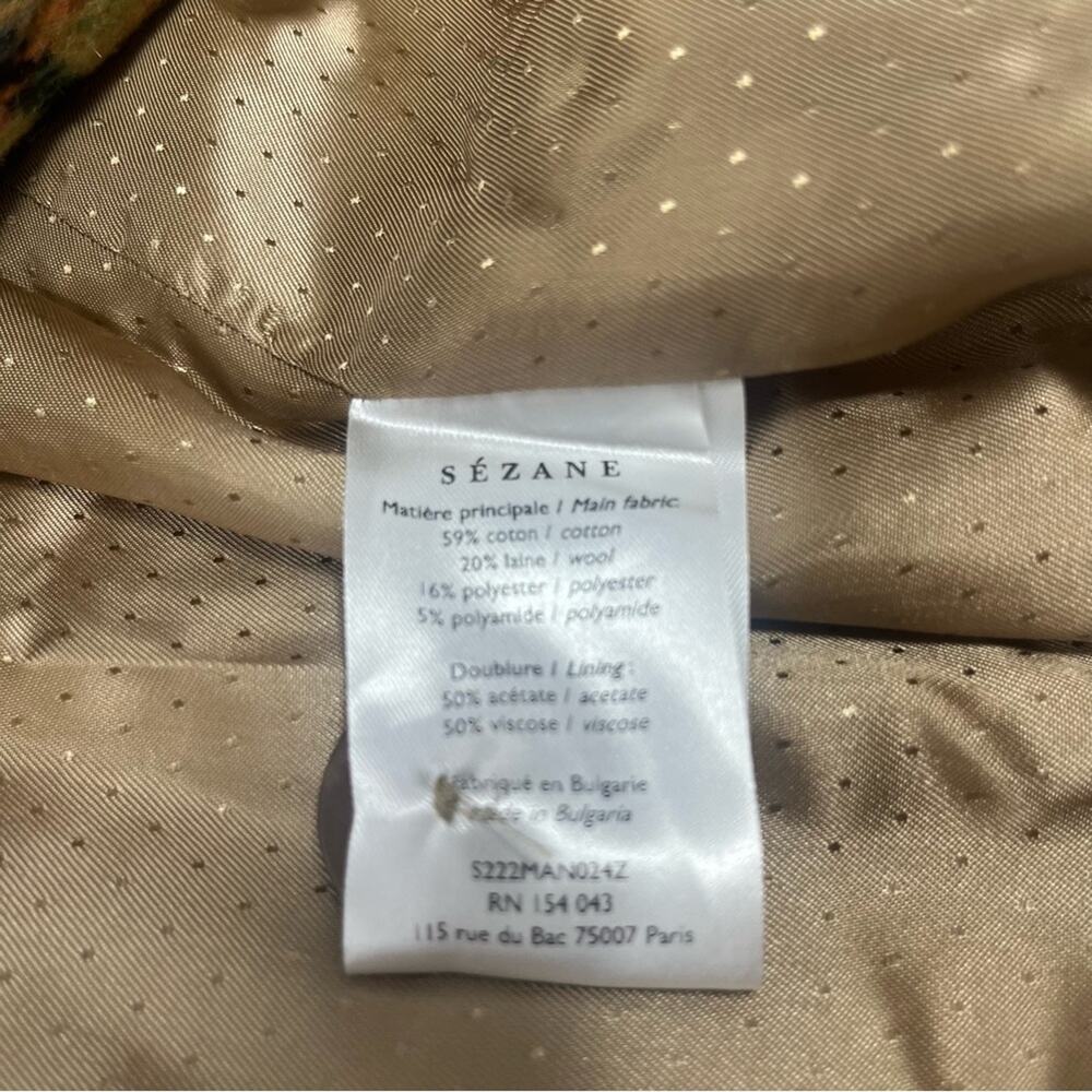 Sezane Suzon Plaid Coat NWT - Picture 9 of 9